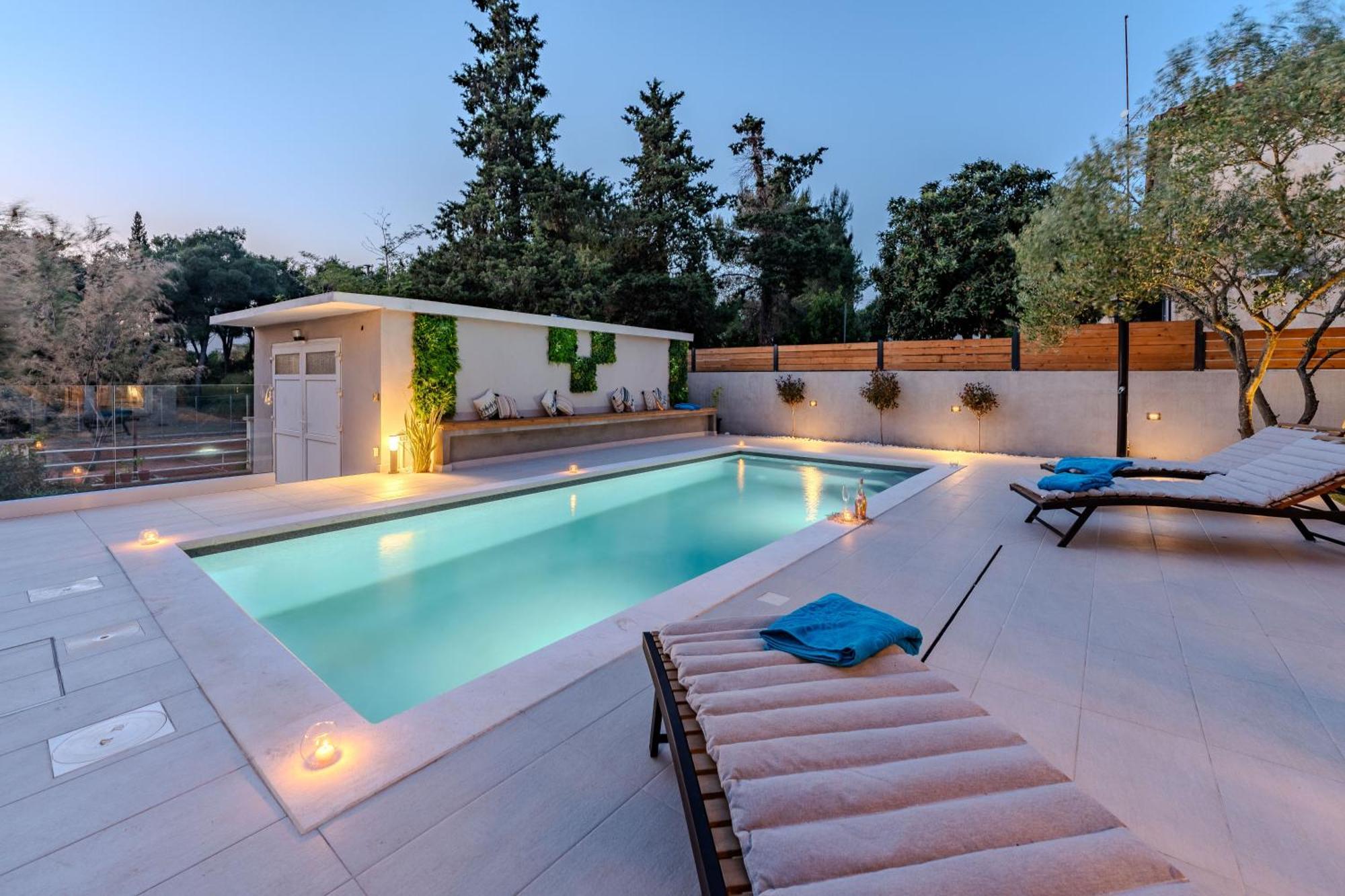 Villa B&D Zadar For The Complete Pleasure Of Vacation !Heated! Private Pool! Green Oasis In The Center Of Zadar, 100M From The Sea Buitenkant foto